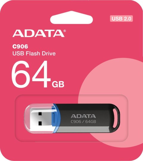 Adata Pendrive C906 64GB USB2.0 czarne