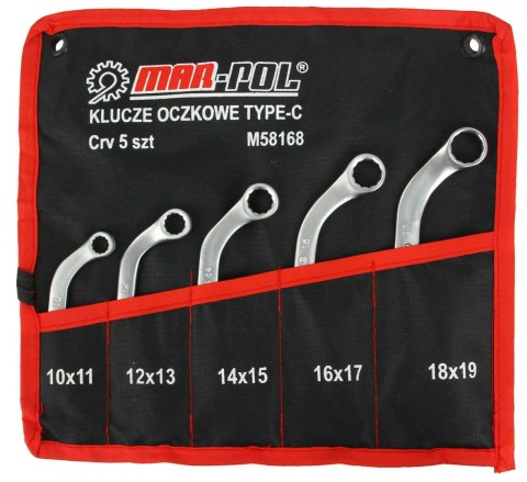 KLUCZE OCZKOWE TYP-C 10-19mm 5el. MAR-POL