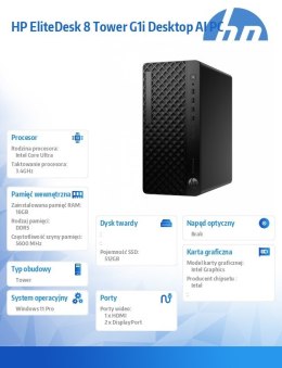 Komputer EliteDesk 8 Tower G1i U5-235 512GB/16GB/W11P A55S1ET