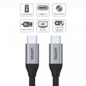 Kabel USB-C - USB-C PD, 10Gbps, 4K60Hz, 1m, M/M; C14082ABK