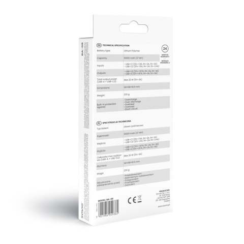 Powerbank 10000 mAh, BA-08