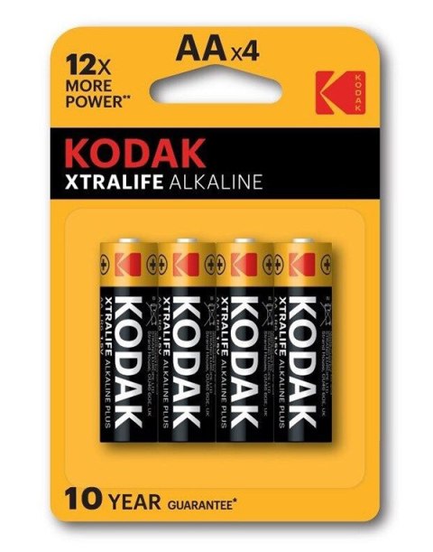 Kodak XTRALIFE Jednorazowa alkaliczna baterie AA, 4-pack