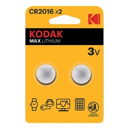 Kodak MAX Jednorazowa litowa baterie CR2016, 2-pack