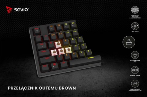 Klawiatura mechaniczna STYX Outemu Brown Hot Swap RGB