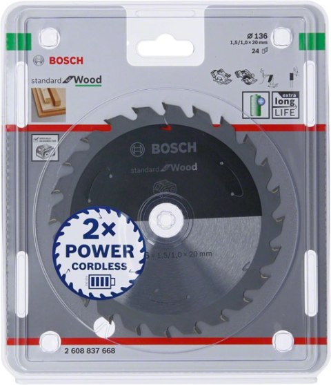 BOSCH PIŁA STANDARD WOOD ACCU 136x20x24z