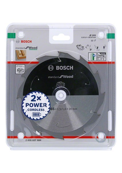 BOSCH PIŁA STANDARD WOOD ACCU 165x20x12z