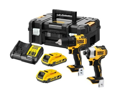 DEWALT ZESTAW COMBO 18V WKRĘTARKA DCD708 + ZAKRĘTARKA DCD809 2x2,0Ah TSTAK DCK2061D2T