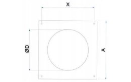 ŁĄCZNIK KANAŁU OKRĄGŁEGO Z ZAWOREM ZWROTNYM I KOŁNIERZ 100MM