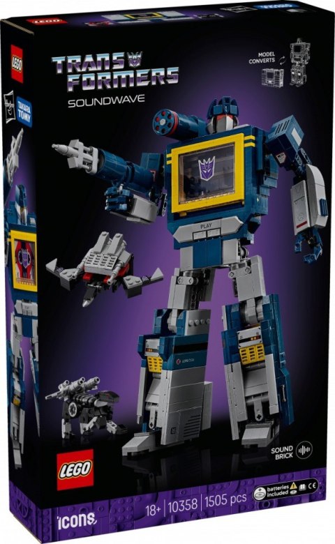 Klocki Icons 10358 Transformers: Soundwave
