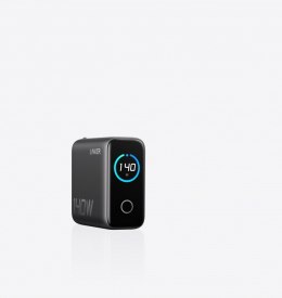 Ładowarka sieciowa 140W PD3.1 kabel USB-C LED Czarna