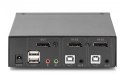Przełącznik KVM, 2 portowy, 4K 60Hz, 2xDisplayPort IN, 1xDisplayPort OUT, 2xUSB, 2xAudio IN&OUT