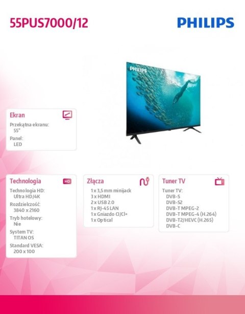 Telewizor LED 55 cali 55PUS7000/12