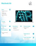 MacBook Air 15.3 cala: M4 10/10, 16GB, 256GB - Srebrny