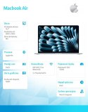 MacBook Air 15.3 cala: M4 10/10, 24GB, 512GB - Błękitny