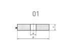 NORTON ŚCIERNICA-01 150mm x 16mm x 12,7mm A60M5VBE