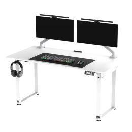 ULTRADESK UPLIFT Biurko z elektryczną regulacją wysokości z podkładką pod mysz XXL 160x75 cm, biały