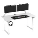 ULTRADESK UPLIFT Biurko z elektryczną regulacją wysokości z podkładką pod mysz XXL 160x75 cm, biały
