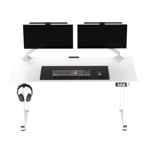 ULTRADESK UPLIFT Biurko z elektryczną regulacją wysokości z podkładką pod mysz XXL 160x75 cm, biały