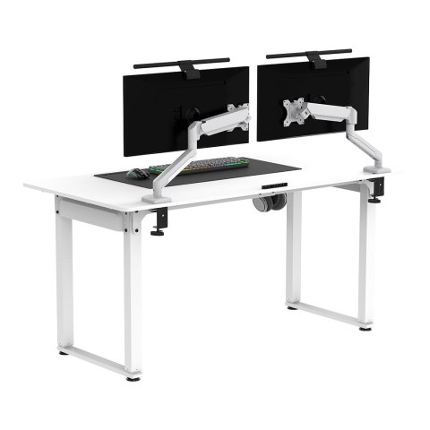 ULTRADESK UPLIFT Biurko z elektryczną regulacją wysokości z podkładką pod mysz XXL 160x75 cm, biały