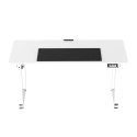 ULTRADESK UPLIFT Biurko z elektryczną regulacją wysokości z podkładką pod mysz XXL 160x75 cm, biały