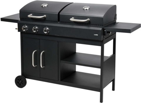 GRILL 2W1, GAZOWY + WĘGLOWY, 8.6KW