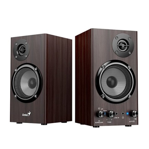 Genius głośniki SP-HF520BT, 20W, brązowy, drewniane, AUX/Bluetooth 5.3