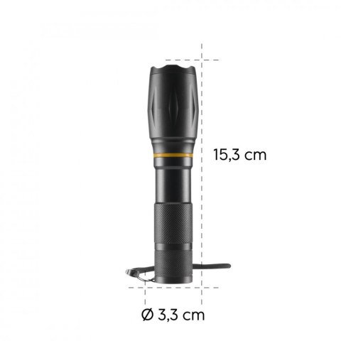 Latarka led 2w1 200lm 100m 3 tryby zoom