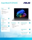 Notebook ExpertBook P5 P5405CSA-NZ0895W Ultra 7 258V/32GB/1TB/14 WQXGA/Win 11Home/3YRS Copilot+PC