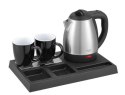 Czajnik hotelowy 1.2l inox&tacka powitalna AD1354