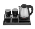 Czajnik hotelowy 1.2l inox&tacka powitalna AD1354