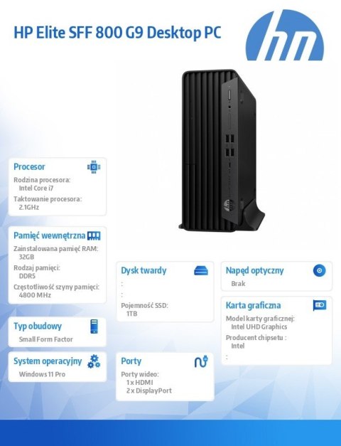 Komputer Elite 800 SFF G9 i7-14700 1TB/32GB/W11P C61RGET