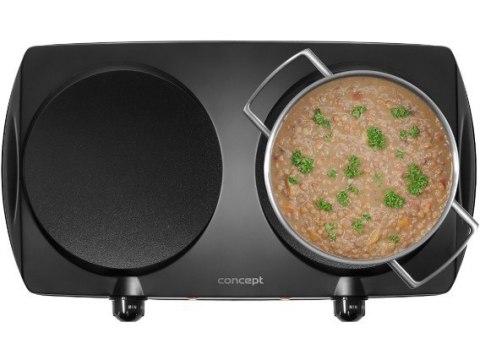 Kuchenka elektryczna dwupalnikowa czarna VE3060