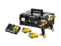 DEWALT ZESTAW COMBO 12V DCK2110L2T (DCD701+DCF801) 2x3,0Ah TSTAK II DCK2110L2T