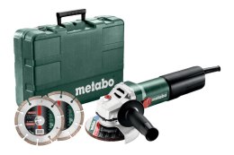 METABO.SZLIFIERKA KĄT.125 /WQ 1100-125 WALIZKA + 2 TARCZE DIAMENTOWE