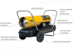 MASTER NAGRZEWNICA OLEJOWA B100CED BEZ ODPROWADZENIA SPALIN 29KW