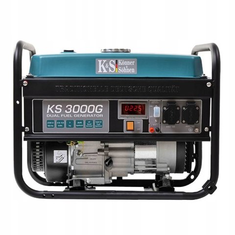 KS GENERATOR HYBRYDOWY KS 3000G /2,6kW 230V, BENZYNA/LPG.