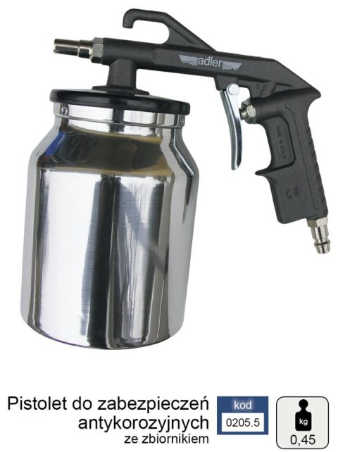 ADLER PNEUMATYCZNY PISTOLET ANTYKOROZYJNY ZE ZBIORNIKIEM