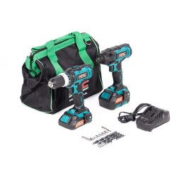 NAC.ZESTAW 20V WKRĘTARKA + ZAKRĘTARKA UDAROWA 1x2,0Ah 1x4,0Ah