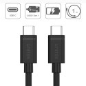 Kabel USB TYP-C do USB TYP-C; 1m; Y-C477BK