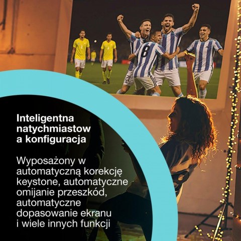 Projektor mini laser EF-61G FHD/700L/5m:1/1.6kg zielony