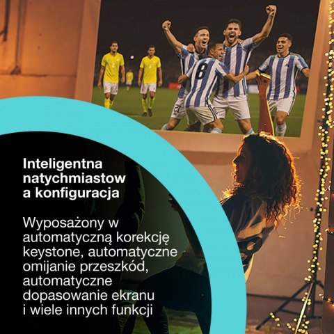 Projektor mini laser EF-61W FHD/700L/5m:1/1.6kg biały