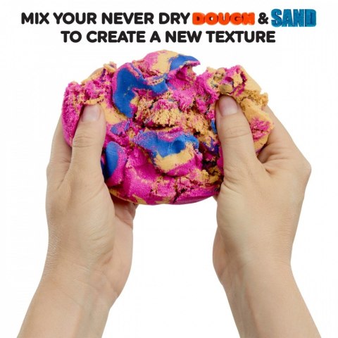 Piasek kinetyczny Wonder Factory Never Dry Sand Bag, Pomarańczowy, czerwony