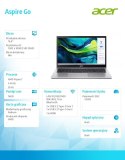 Laptop Aspire Go 15 AG15-42P-R40Z Ryzen 7 5825U 15.6 FHD 16GB 512GB NoOS Srebrny
