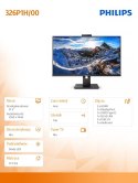 Monitor 326P1H 31.5 cala IPS HDMIx2 DP USB-C