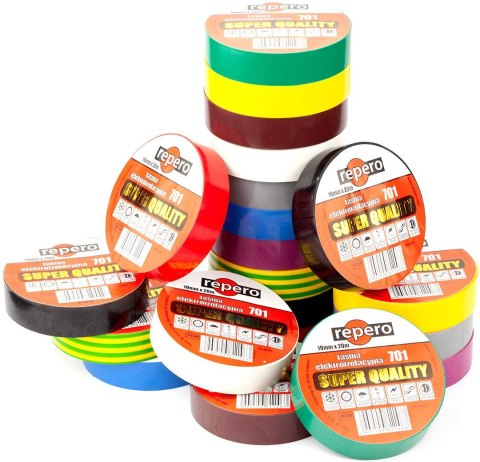 TAŚMA IZOLACYJNA REPERO 701 NIEBIESKA 19MMX20M