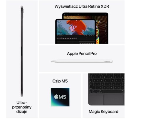 IPad Pro 13-calowy Wi-Fi 2 TB ze szkłem o nanoteksturze - Gwiezdna czerń