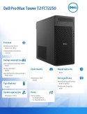 Komputer Dell Pro Max Tower T2 FCT2250 Win11Pro U7 265/16GB/512GB/Integrated/No Wifi/Wireless Kb & Mouse/vPro/3Y ProSupport