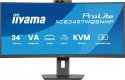 Monitor 34 cale XCB3497WQSNPH-B1,VA,UWQHD,1500R,USB-C Dock 95W, RJ45, KVM,2x5W, kamera 5MP, /5y/