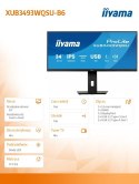 Monitor ProLite 34 cale XUB3493WQSU-B6 IPS,UWQHD,DP,2xHDMI,HAS,21:9,400cd, 120Hz,1000:1,1ms, USB HUBx4, 2x5W,