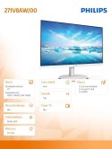 Monitor 271V8AW 27 cali IPS HDMI Głośniki Biały